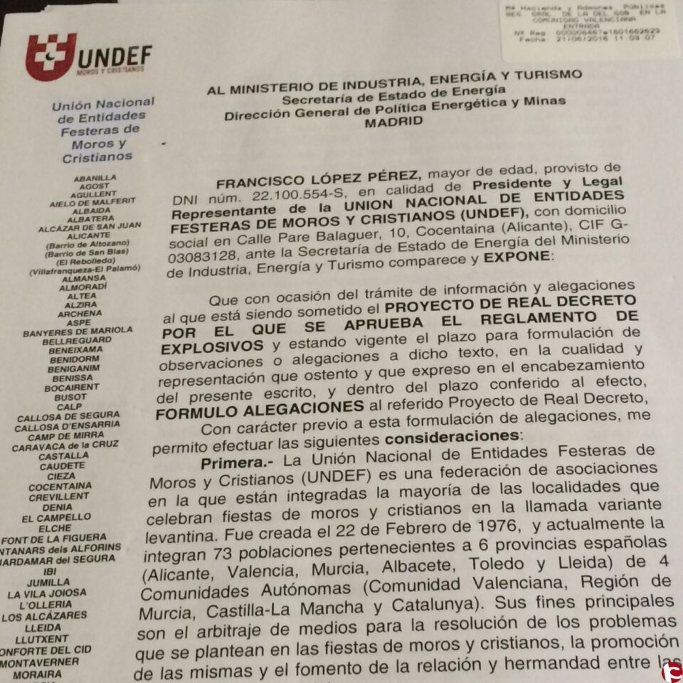 La Undef Pide Autorizar El Disparo A Los A Os Y Kilos De P Lvora