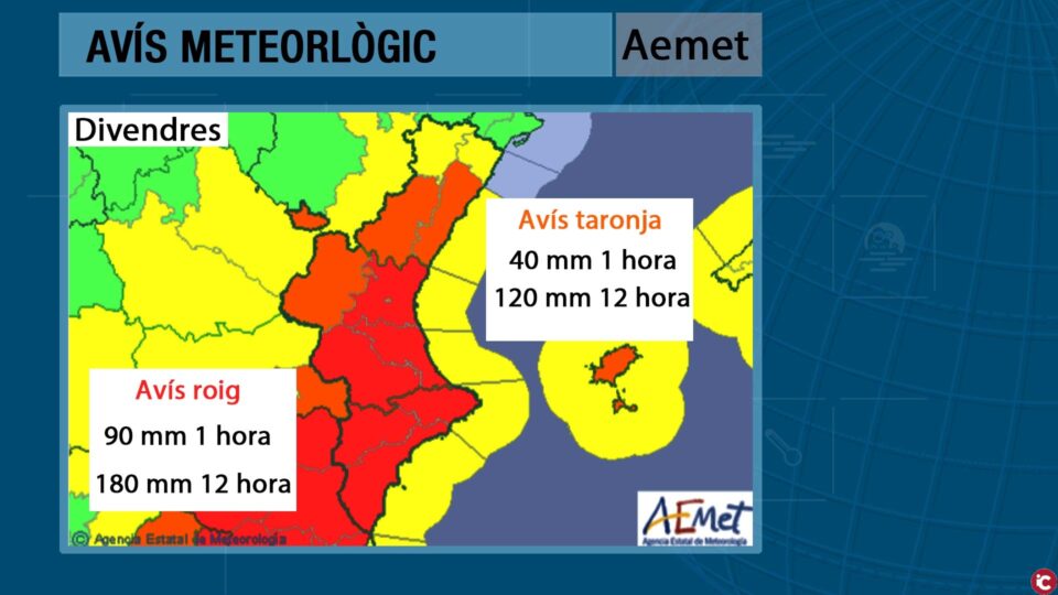 L´Oratge amb Jordi Payá de la Comunitat Valenciana: Tercer dia de gota freda 13/09/19