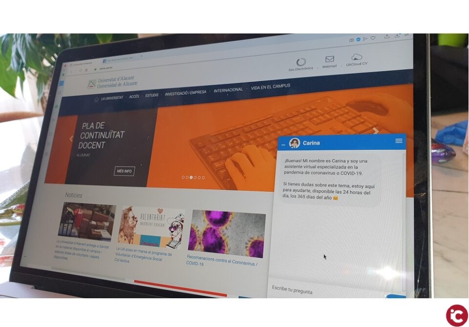 La Universitat dAlacant incorpora un assistent virtual per a resoldre dubtes sobre la COVID-19