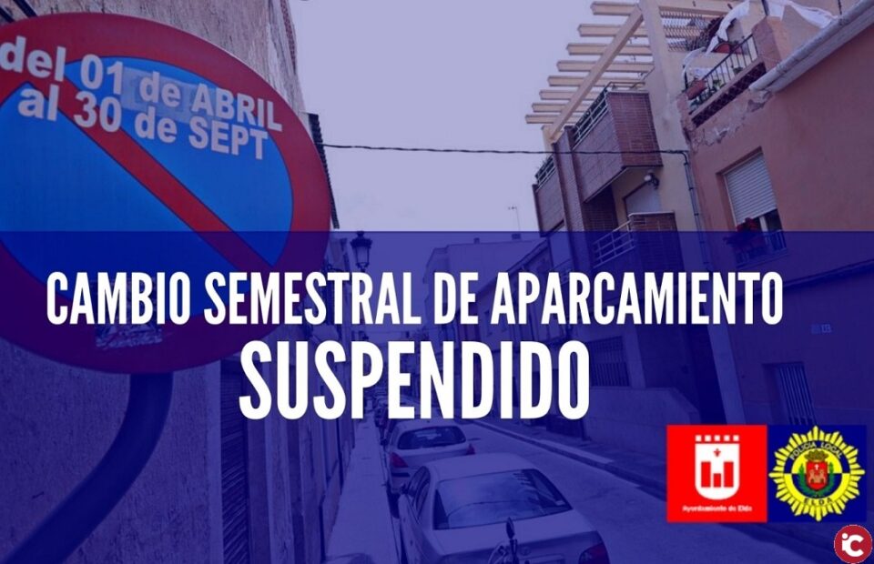 Suspendido el cambio semestral de aparcamiento previsto para el 1 de abril por la declaración del estado de alarma