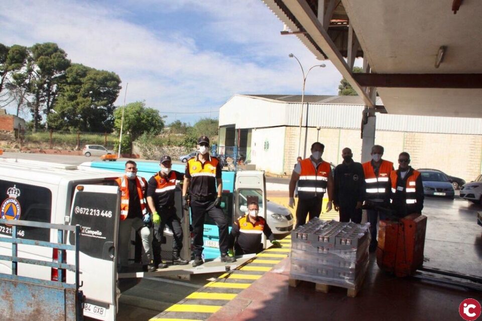 Protección Civil de El Campello actúa de enlace entre el Banco de Alimentos