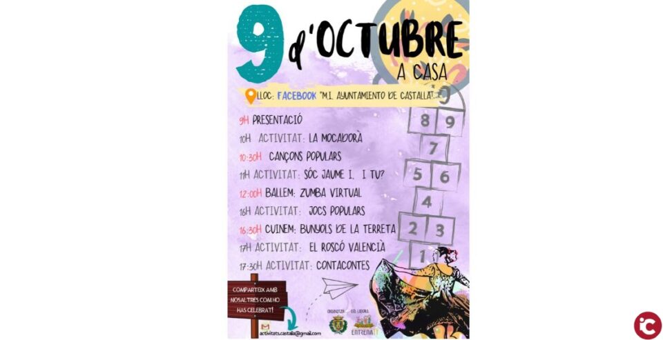 Castalla celebra el 9 doctubre amb un programa dactivitats telemàtiques dirigit als més xicotets