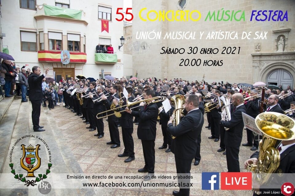 La Unión Musical y Artística de Sax celebra su concierto de Música Festera A la carta