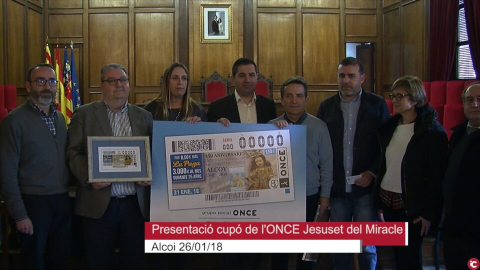 El cupó de l'ONCE del 31 de gener tindrà com a imatge al Jesuset del Miracle.