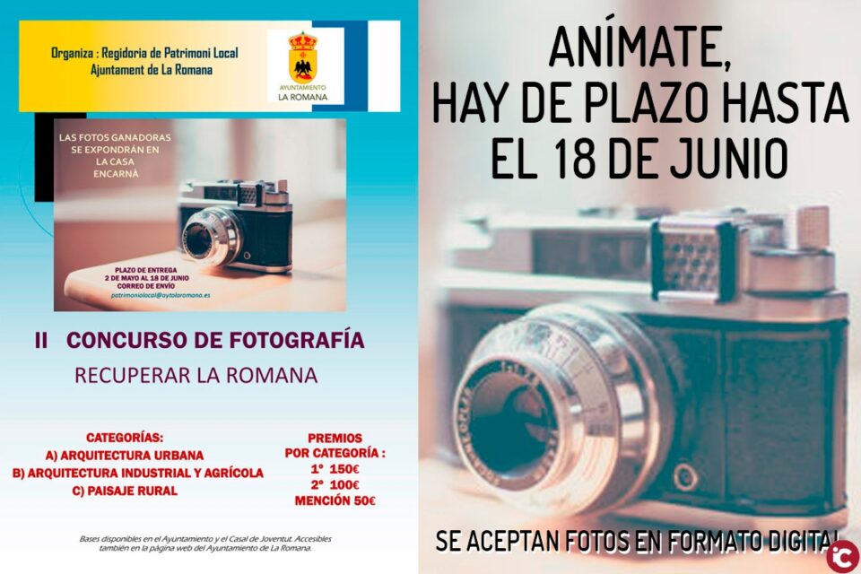 El próximo 18 de junio finaliza el plazo para presentar fotos al concurso Recuperar La Romana