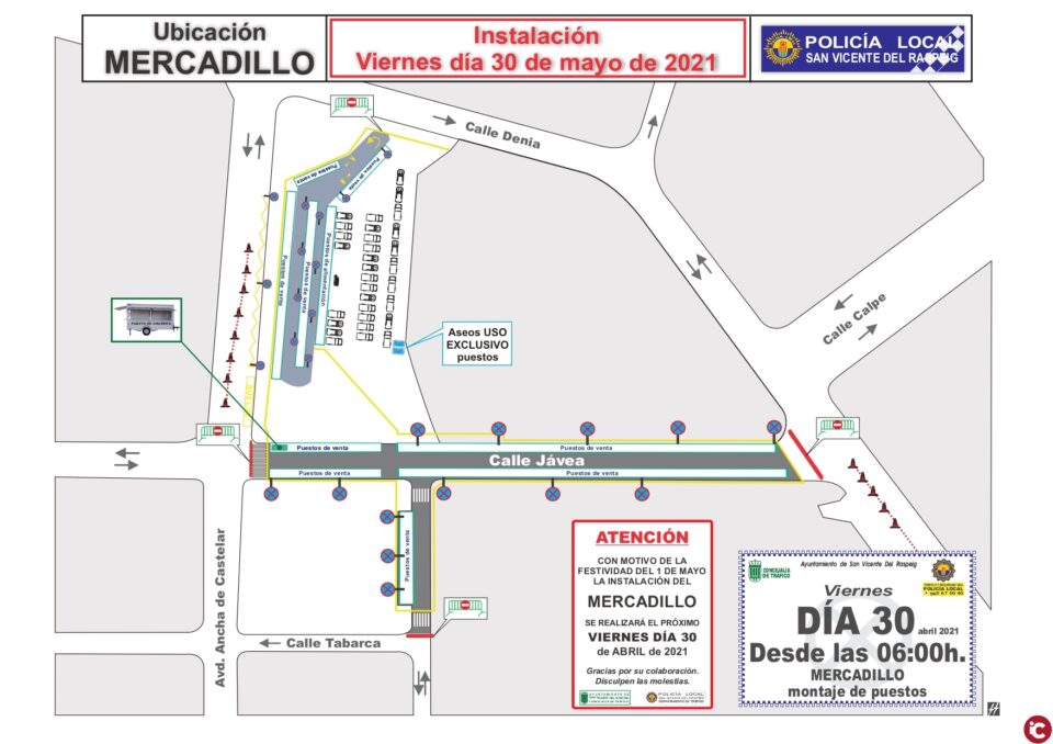 Se traslada el mercadillo del sábado