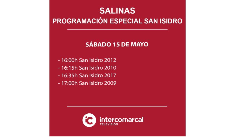 Intercomarcal Televisión ofrecerá una programación especial con motivo de la Festividad de San Isidro