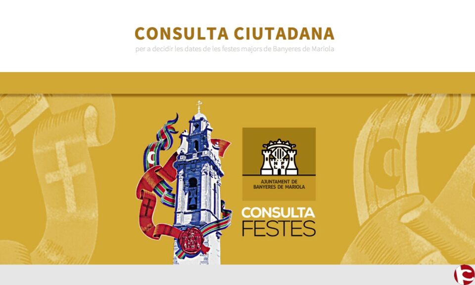 Consulta ciutadana per a decidir les dates de les festes majors de Banyeres de Mariola